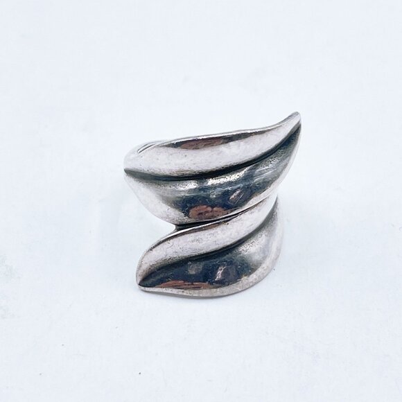 James Avery Retired Sterling Silver Leaf Wave Design Ring Vintage Piece 5 - Picture 6 of 6